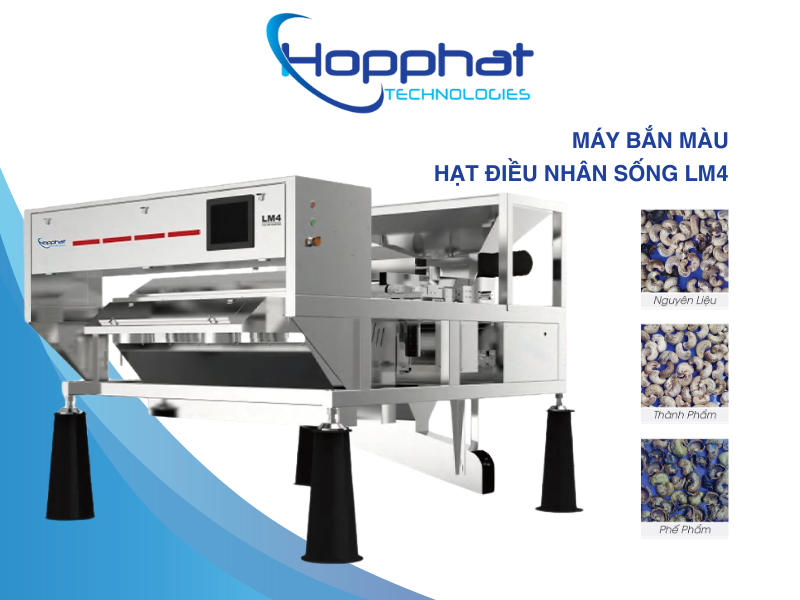 MÁY BẮN MÀU HẠT ĐIỀU 4 MÁNG LM4