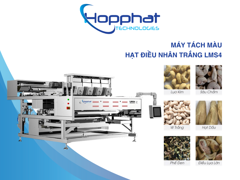 MÁY BẮN MÀU HẠT ĐIỀU NHÂN TRẮNG LMS4