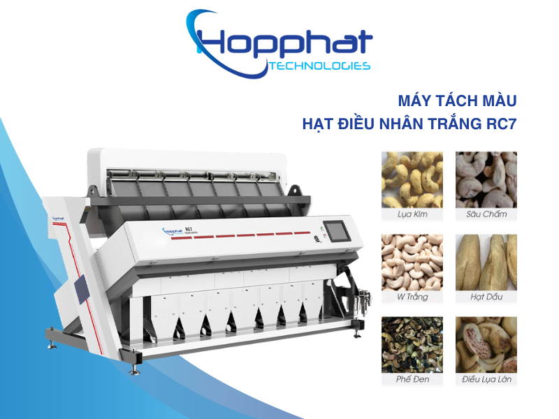 MÁY BẮN MÀU HẠT ĐIỀU 7 MÁNG RC7