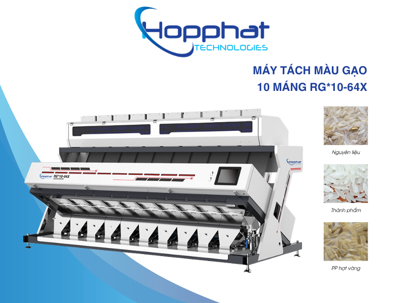 MÁY TÁCH MÀU GẠO 10 MÁNG RG*10 – 64X