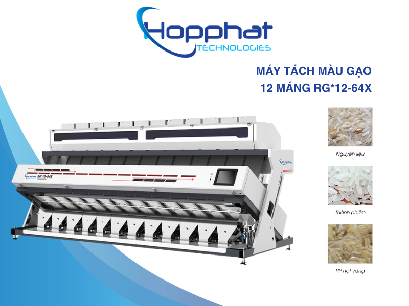 MÁY TÁCH MÀU GẠO 12 MÁNG RG*12 – 64X