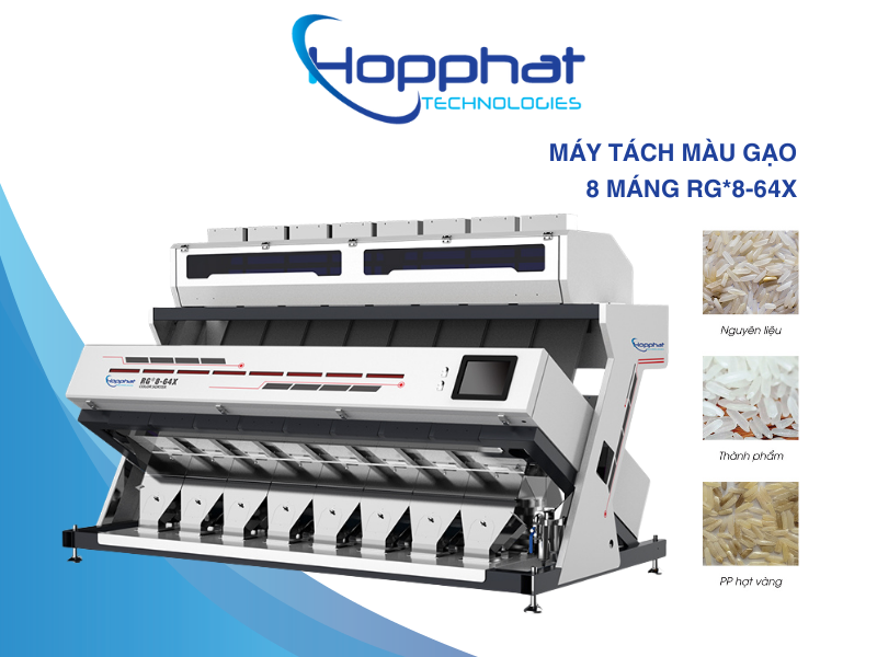 MÁY TÁCH MÀU GẠO 8 MÁNG RG*8-64X