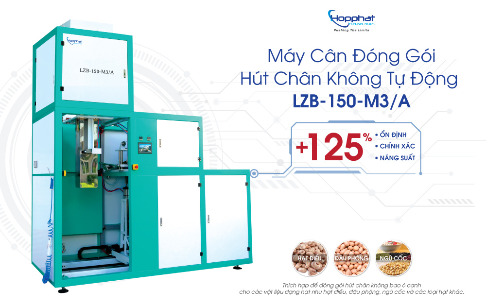 Cân đóng gói LZB-150-M3A được nhiều doanh nghiệp lựa chọn để đóng gói điều.
