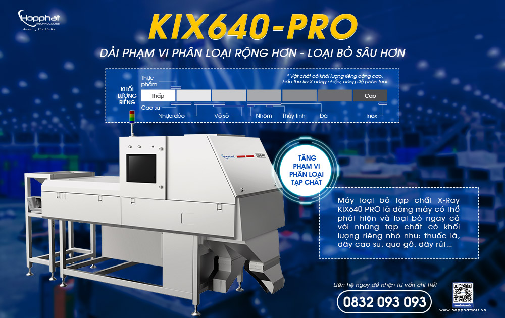 Máy dò tạp chất X-ray thế hệ mới - Xử lý nhanh, loại bỏ tạp chất  chính xác.