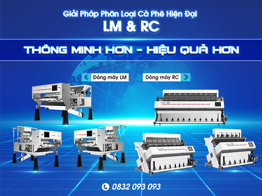Sản phẩm máy bắn màu cà phê nhân giúp quy trình sản xuất của doanh nghiệp đạt hiệu suất cao.
