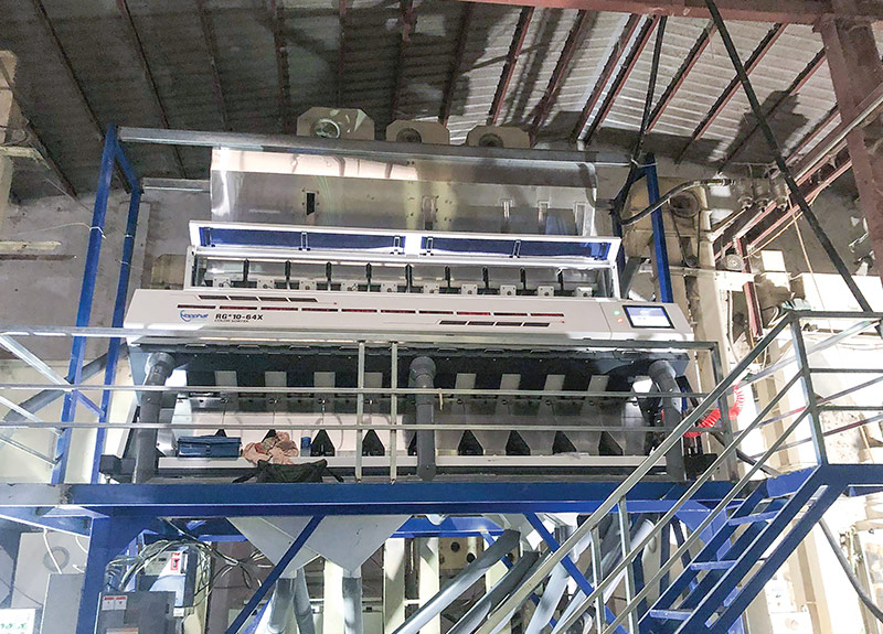 Lắp đặt dự án ngành gạo với máy tách màu gạo RG10*64X